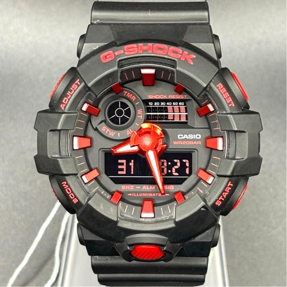 Casio G-Shock GA700BNR-1A Ignite Red Blackout 200M Men's Watch NWT